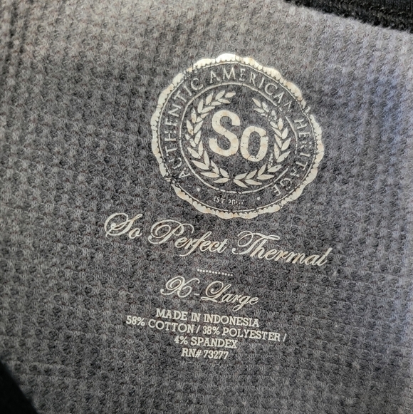 Gray Thermal Long Sleeve Top Size XL - Picture 2 of 4